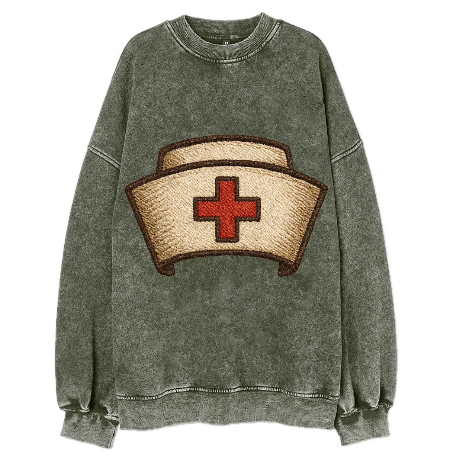 Nurse Cap  - Vintage Sweatshirt - Forest Mist(Green)