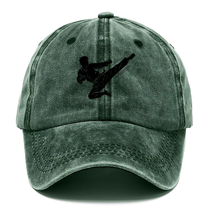 Korean taekwondo flying kick - Classic Cap - Forest Mist(Green)