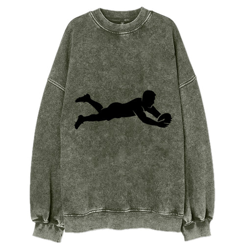 Rugby player diving for try - Vintage Sweatshirt