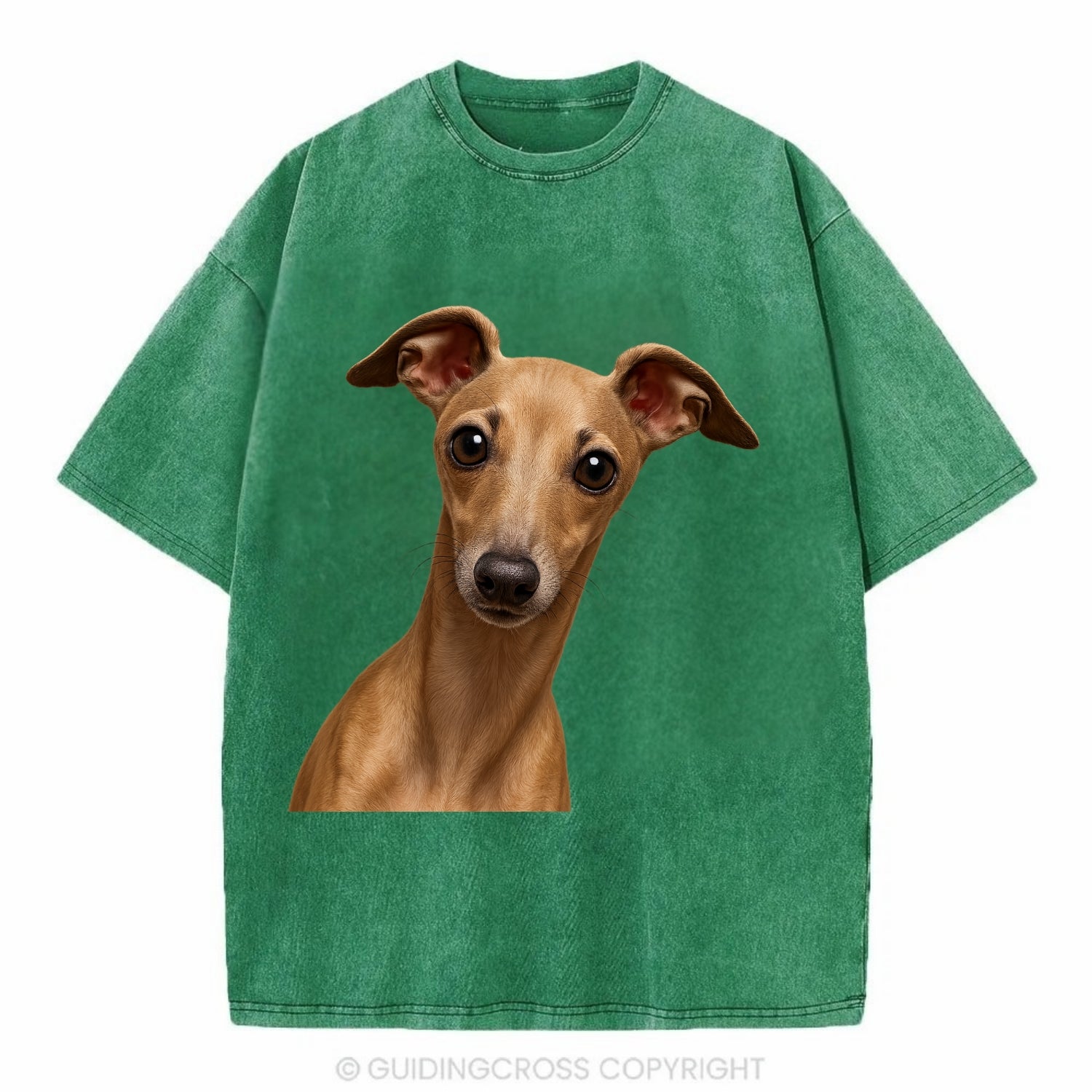 Italian Greyhound  - Vintage T-shirt - Forest Mist(Green)
