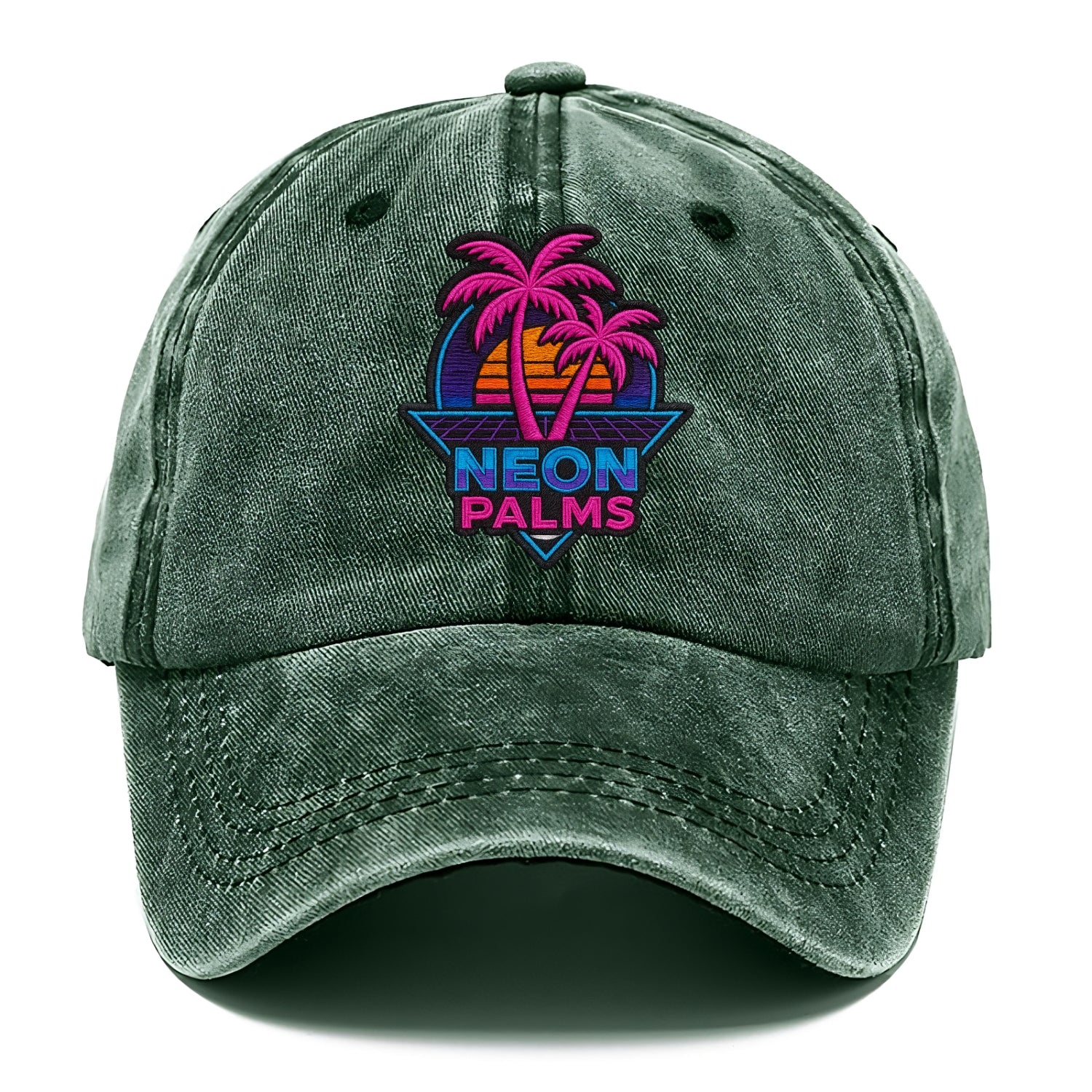 Neon Palms - Classic Cap - Forest Mist(Green)