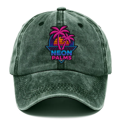Neon Palms - Classic Cap - Forest Mist(Green)