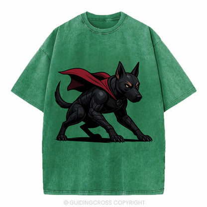 Belgian Malinois Black Panther  - Vintage T-shirt - Forest Mist(Green)