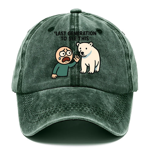 Person waving goodbye to polar bear - Last generation to see this - extinction grief - Classic Cap