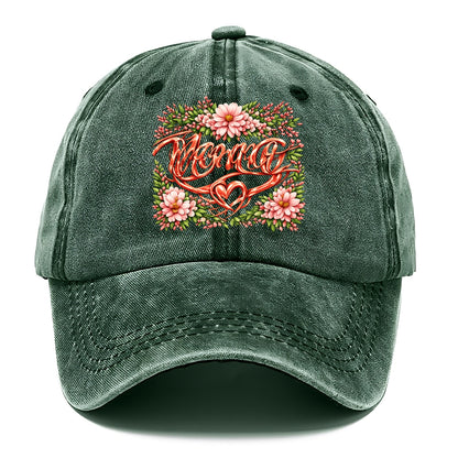 Mama Script - Classic Cap - Forest Mist(Green)