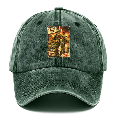 COMBAT READY | Military boots on wet pavement | Street soldier | Urban patrol | Ready - Classic Cap - Forest Mist(Green)