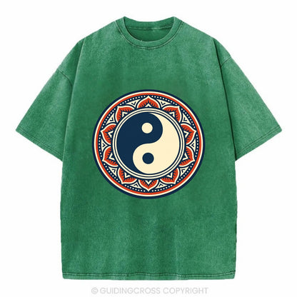 Harmony of Balance - Vintage T-shirt - Forest Mist(Green)