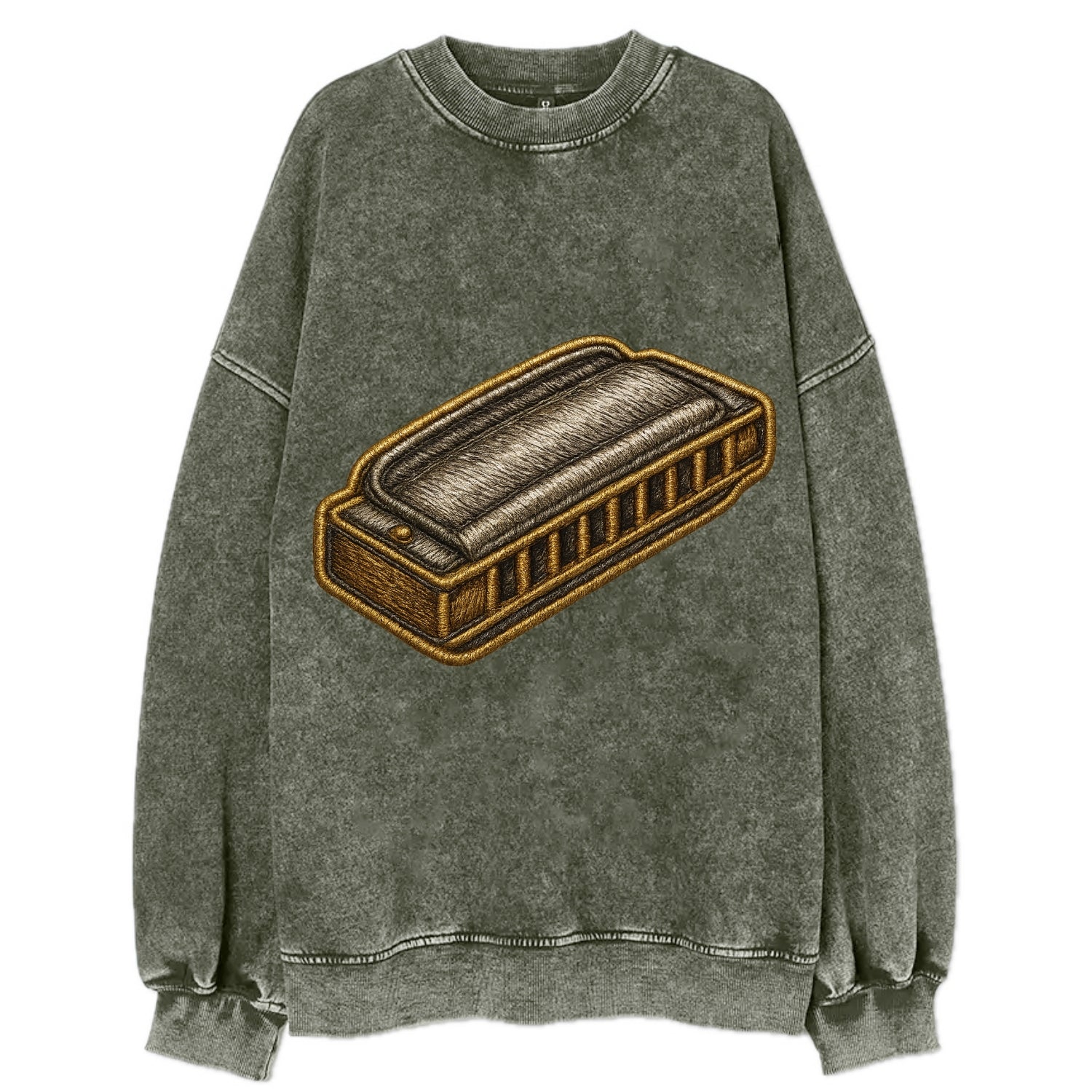 Harmonica  - Vintage Sweatshirt - Forest Mist(Green)