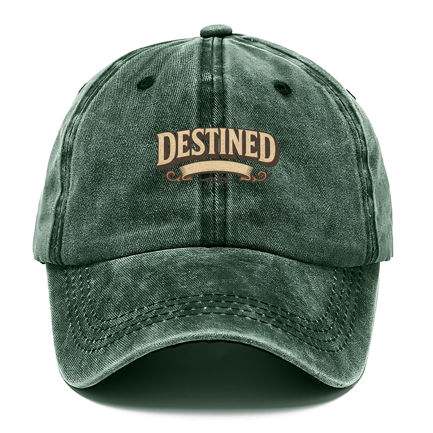 Bold typography design - "DESTINED" - fated for greatness - Classic Cap - Forest Mist(Green)