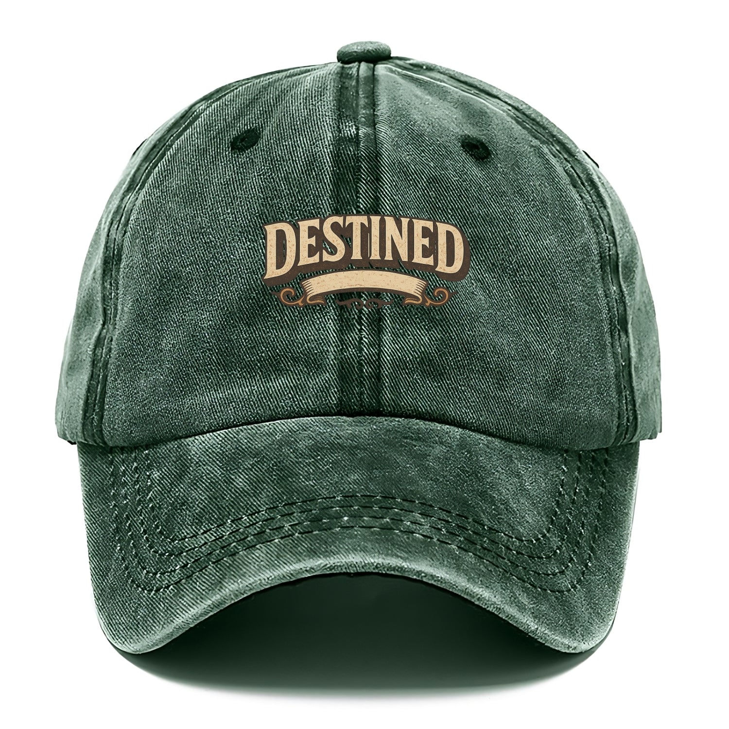 Bold typography design - "DESTINED" - fated for greatness - Classic Cap - Forest Mist(Green)