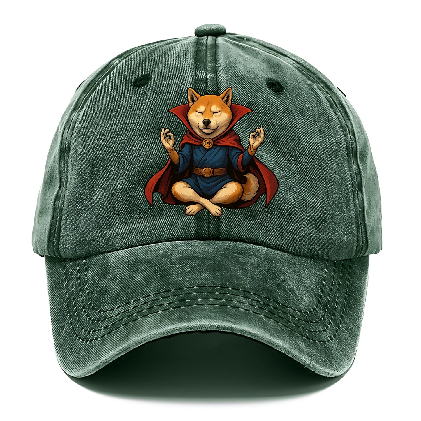 Shiba Inu Doctor Strange  - Classic Cap - Forest Mist(Green)