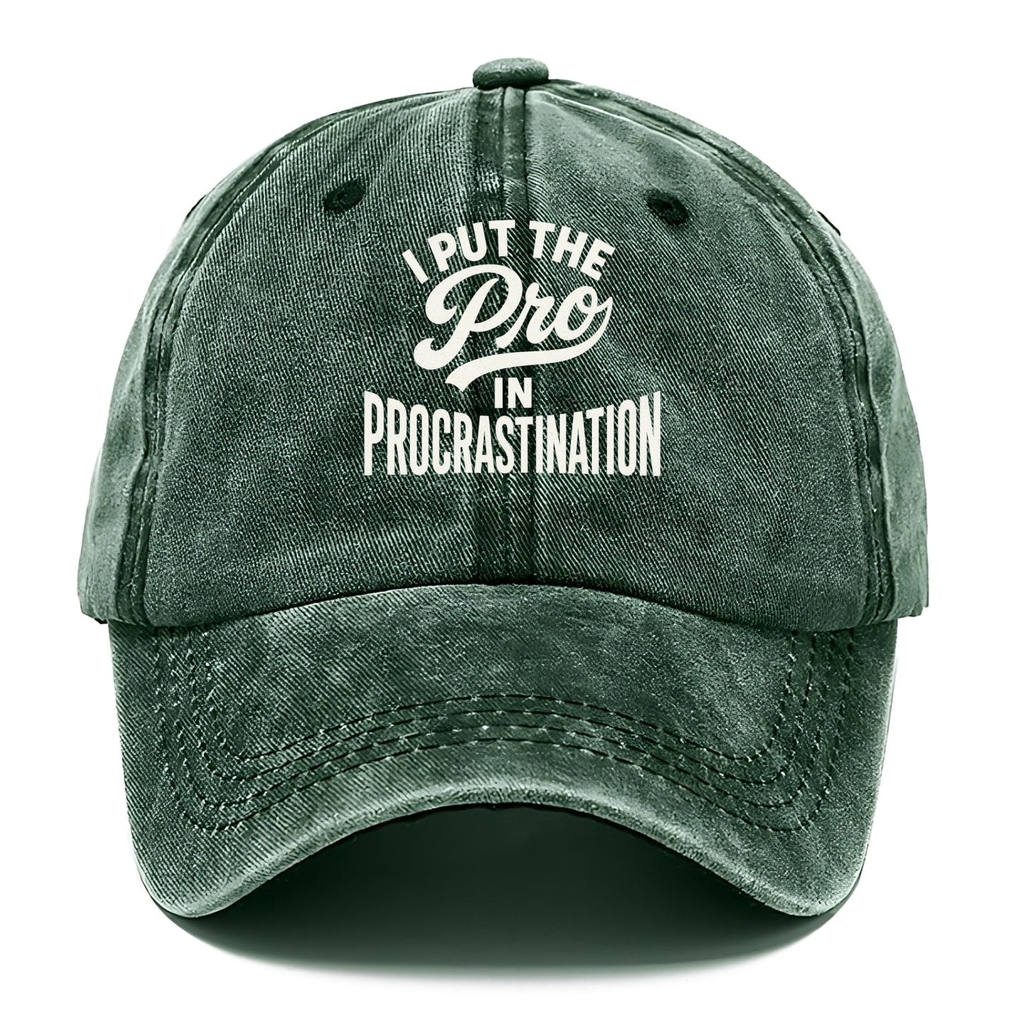 I Put The Pro In Procrastination - Classic Cap - Forest Mist(Green)