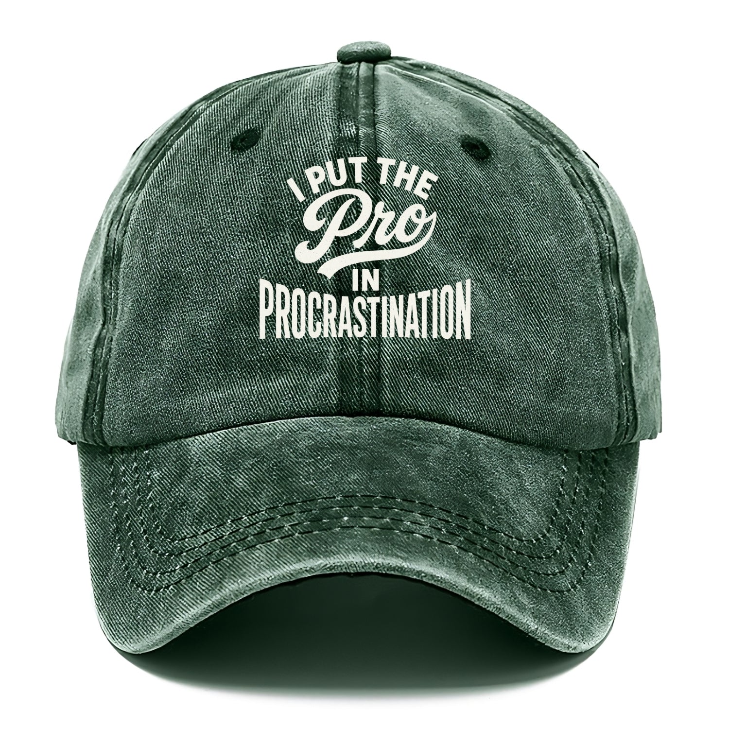 I Put The Pro In Procrastination - Classic Cap - Forest Mist(Green)