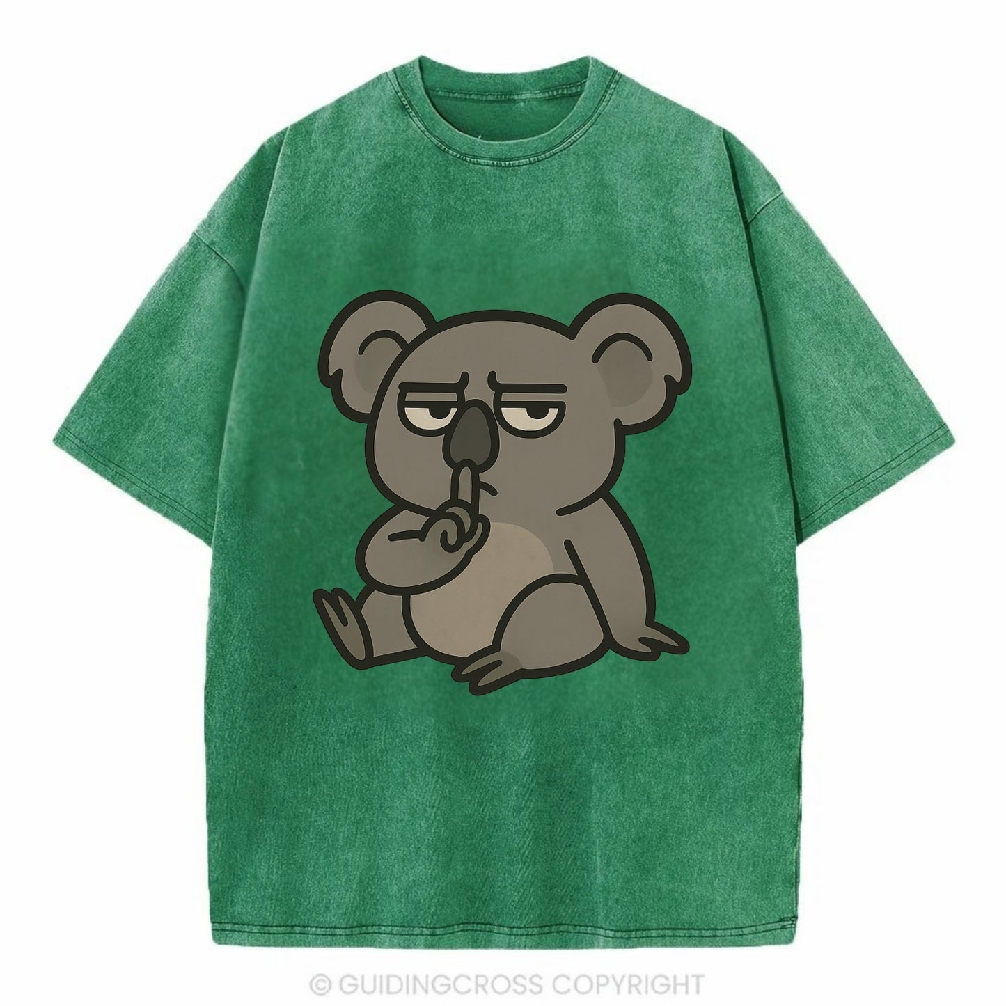 The Koala Judging - Vintage T-shirt - Forest Mist(Green)