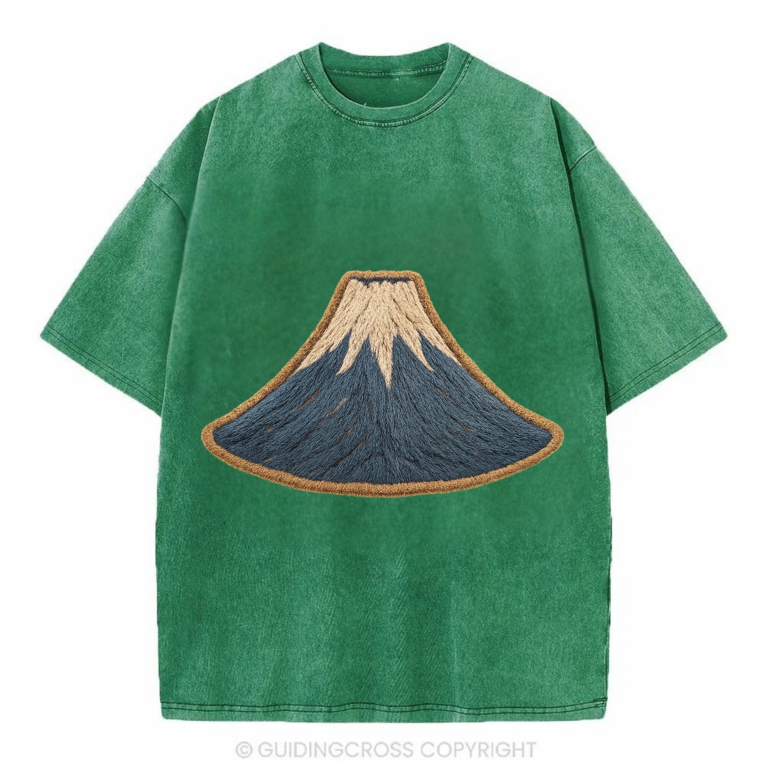 Sacred Mountain  - Vintage T-shirt - Forest Mist(Green)