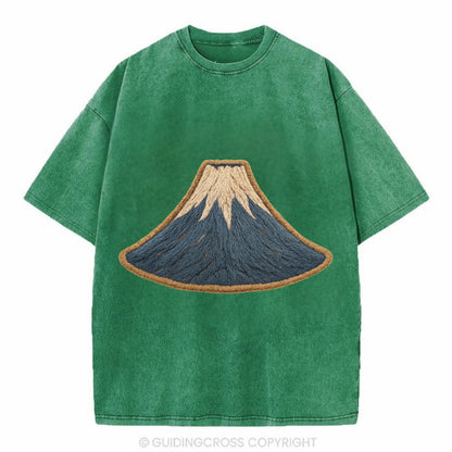 Sacred Mountain  - Vintage T-shirt - Forest Mist(Green)