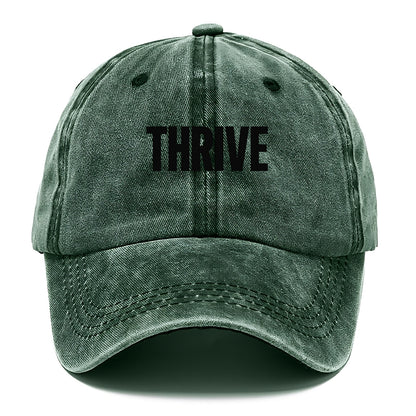 Bold typography design - "THRIVE" - flourishing, doing well - Classic Cap - Forest Mist(Green)