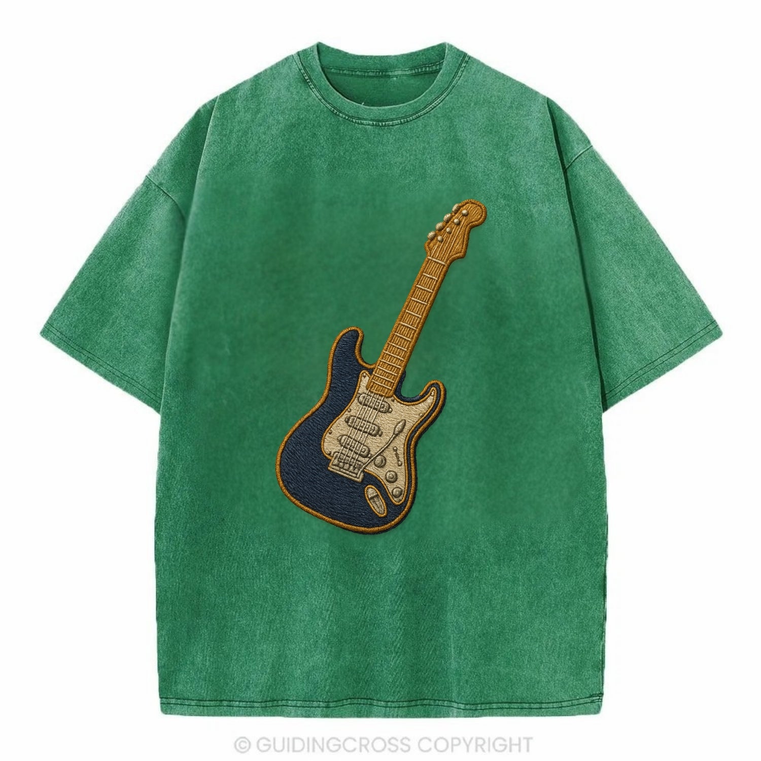 Electric Guitar  - Vintage T-shirt - Forest Mist(Green)