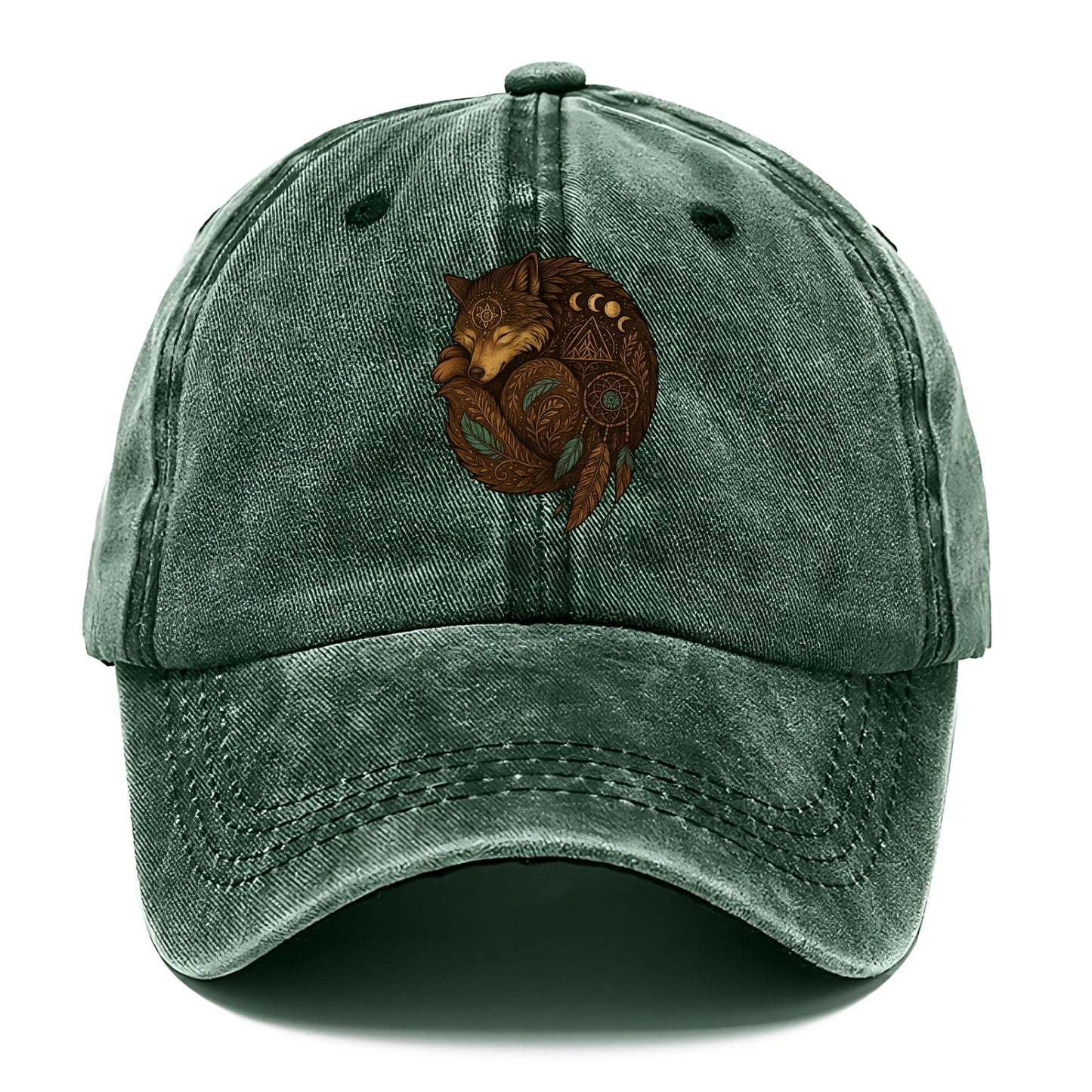 Sleeping Wolf Peace  - Classic Cap - Forest Mist(Green)