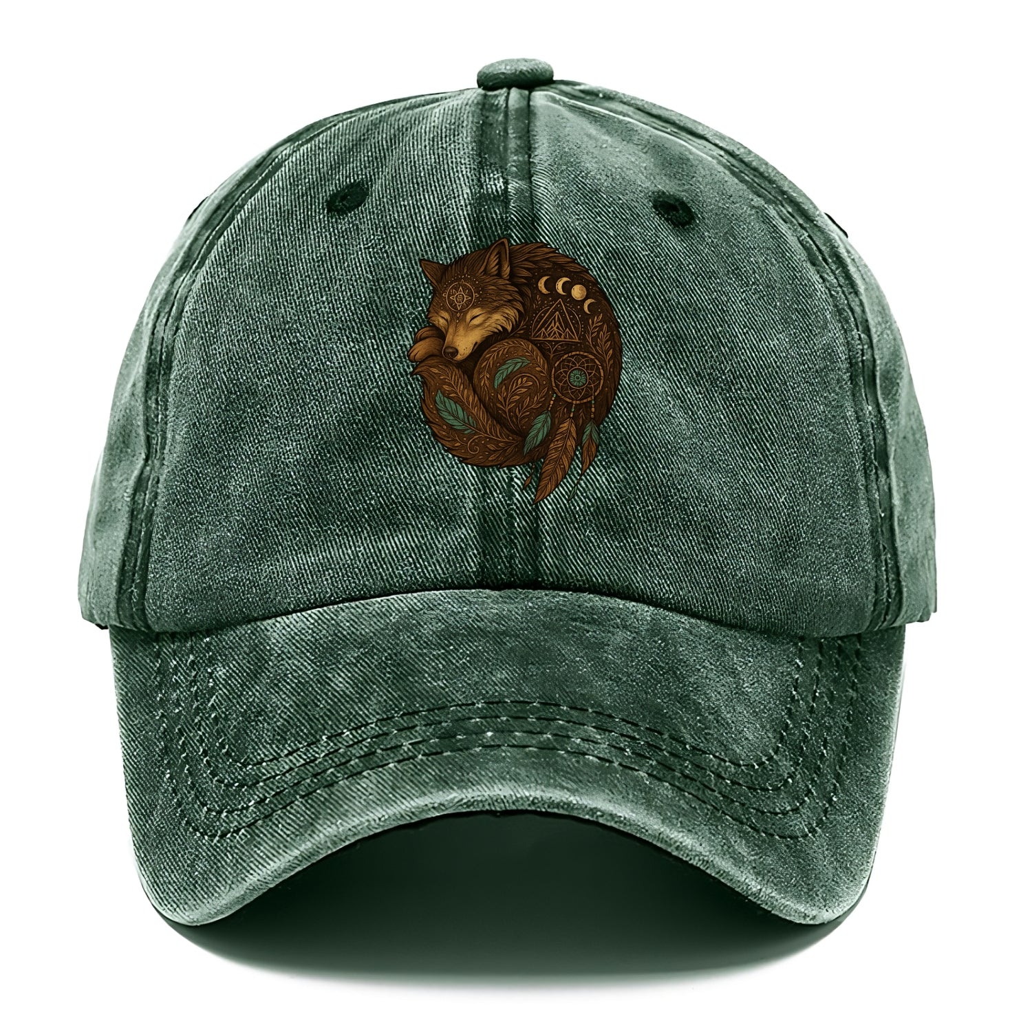 Sleeping Wolf Peace  - Classic Cap - Forest Mist(Green)