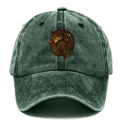 Sleeping Wolf Peace  - Classic Cap - Forest Mist(Green)