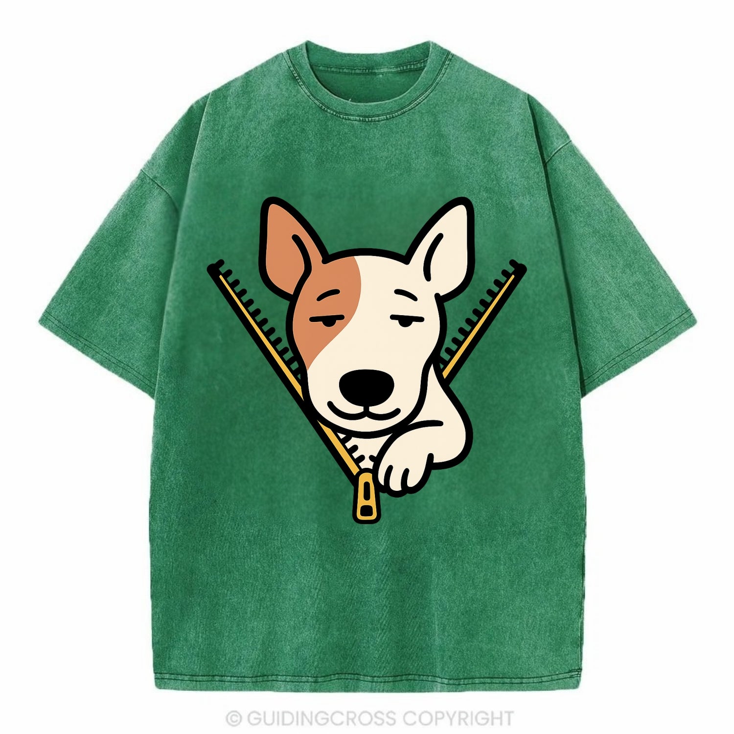 Bull Terrier - Vintage T-shirt - Forest Mist(Green)