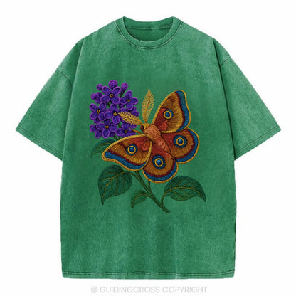 Polyphemus Moth - Vintage T-shirt - Forest Mist(Green)