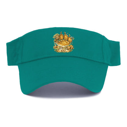 HONEY PAW | Bear paw print filled with honeycomb | Sticky evidence | Forest treasure hunter - Visor - Forest Mist(Green)