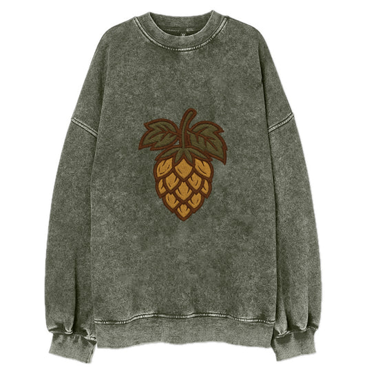Hop Cone  - Vintage Sweatshirt - Forest Mist(Green)