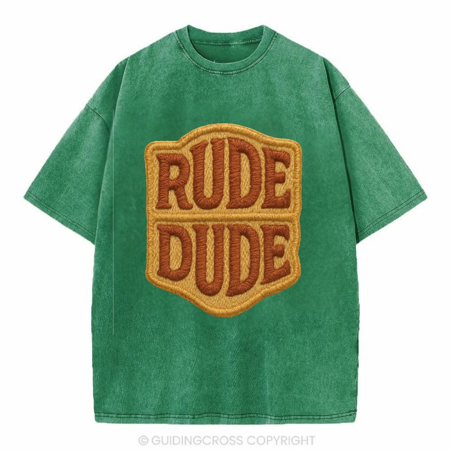 RUDE;DUDE ENERGY Surf Green Trucker - Vintage T-shirt - Forest Mist(Green)
