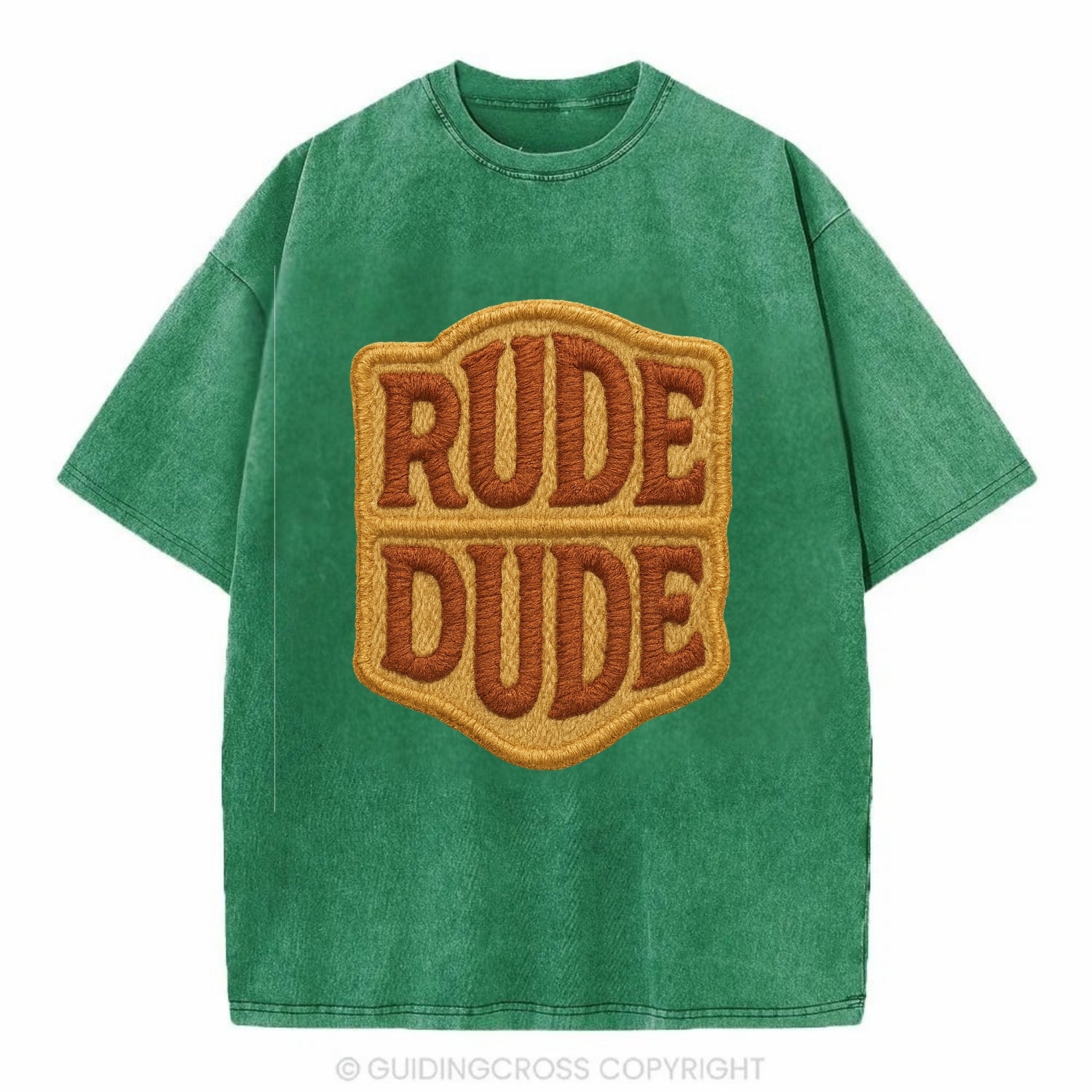 RUDE;DUDE ENERGY Surf Green Trucker - Vintage T-shirt - Forest Mist(Green)