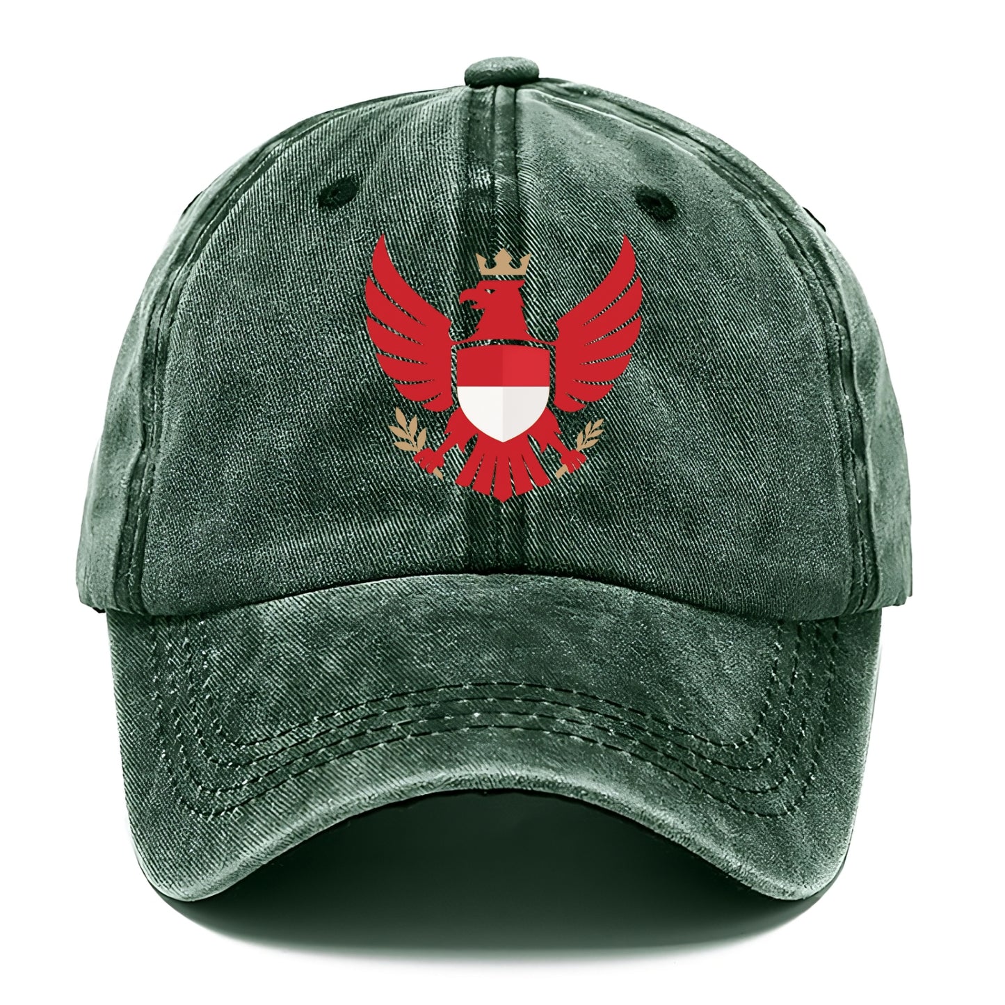 Indonesia Heritage Badge (heraldic Garuda With Indonesian Styling) Classic Cap - Forest Mist(Green)