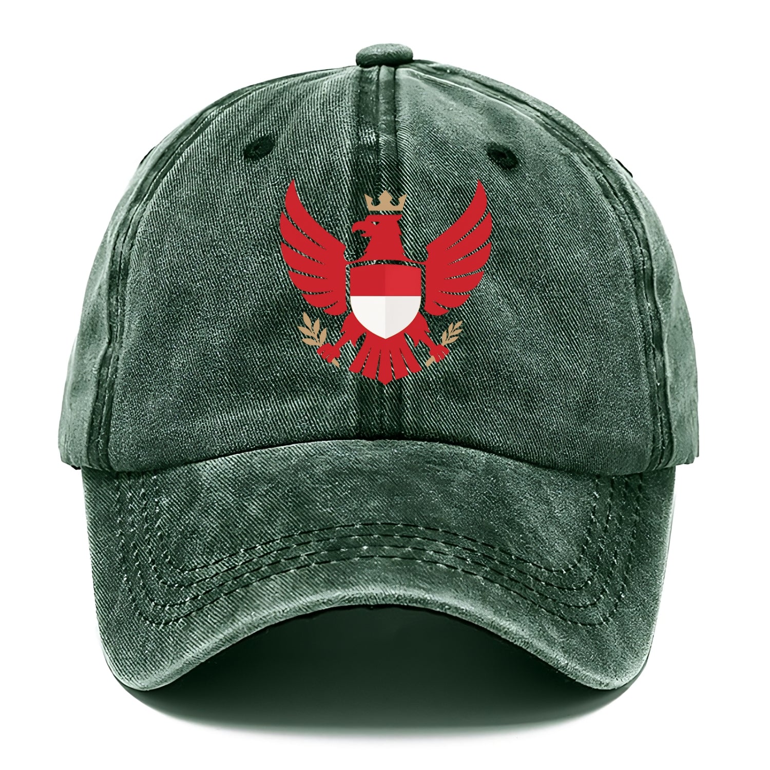 Indonesia Heritage Badge (heraldic Garuda With Indonesian Styling) Classic Cap - Forest Mist(Green)