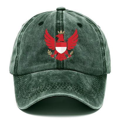 Indonesia Heritage Badge (heraldic Garuda With Indonesian Styling) Classic Cap - Forest Mist(Green)