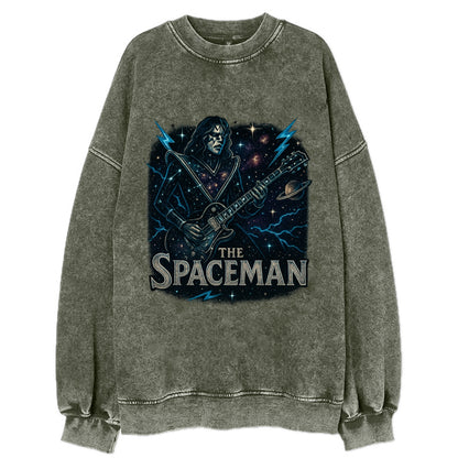 Spaceman Constellation - Vintage Sweatshirt - Forest Mist(Green)