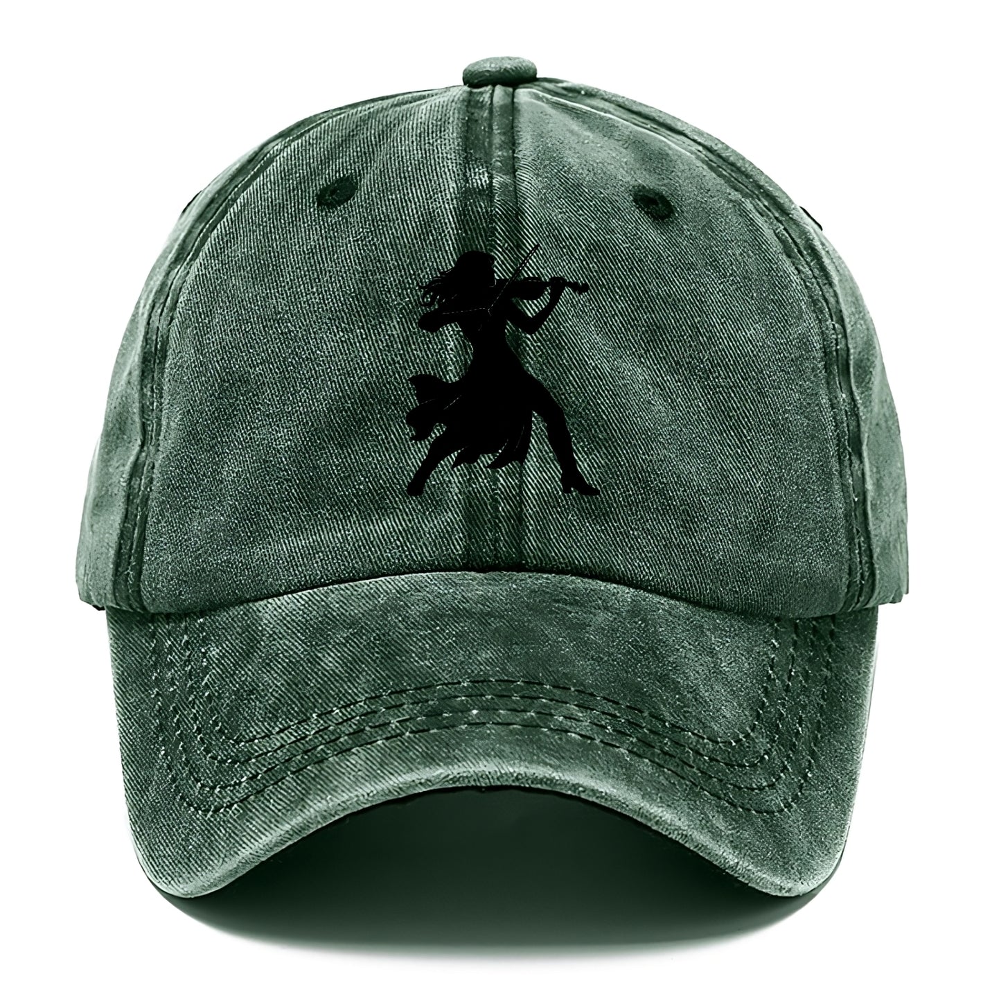 Violinist performing dramatic pose - Classic Cap - Forest Mist(Green)