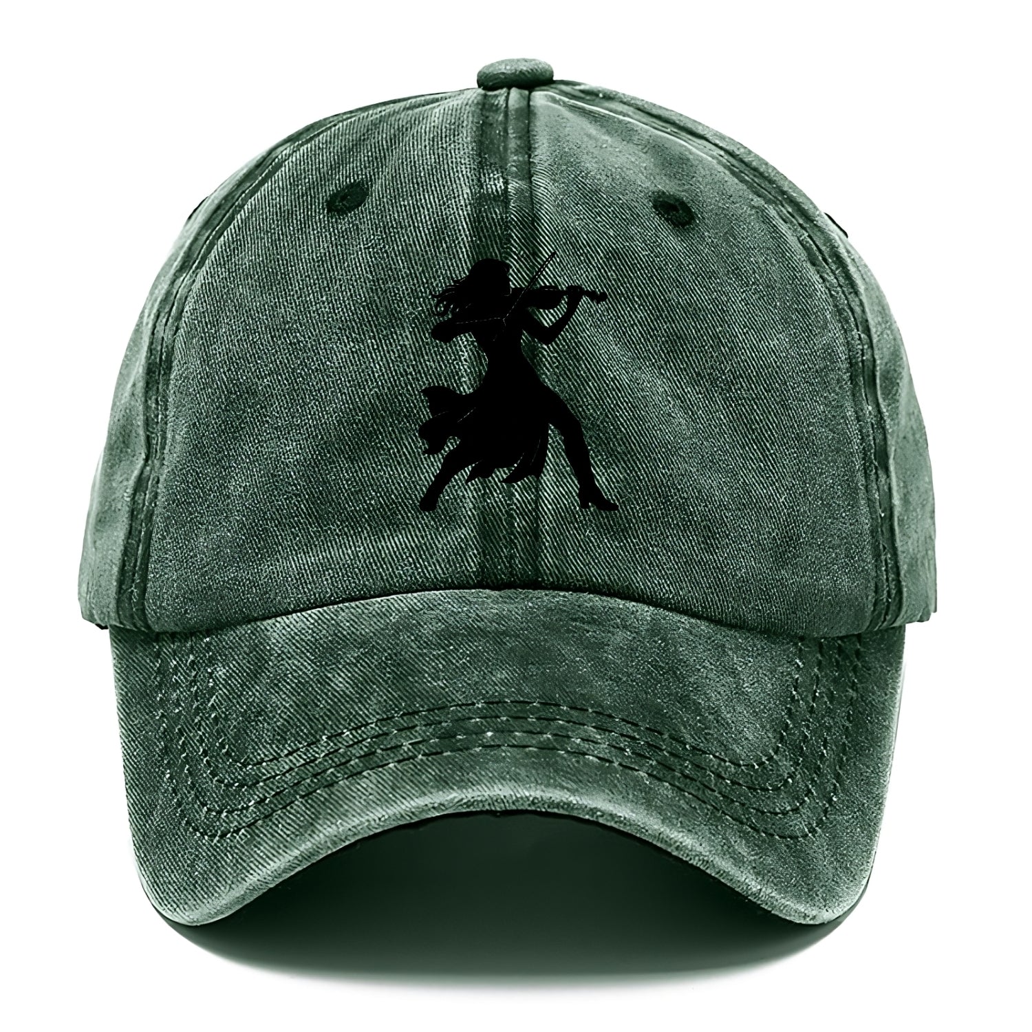Violinist performing dramatic pose - Classic Cap - Forest Mist(Green)