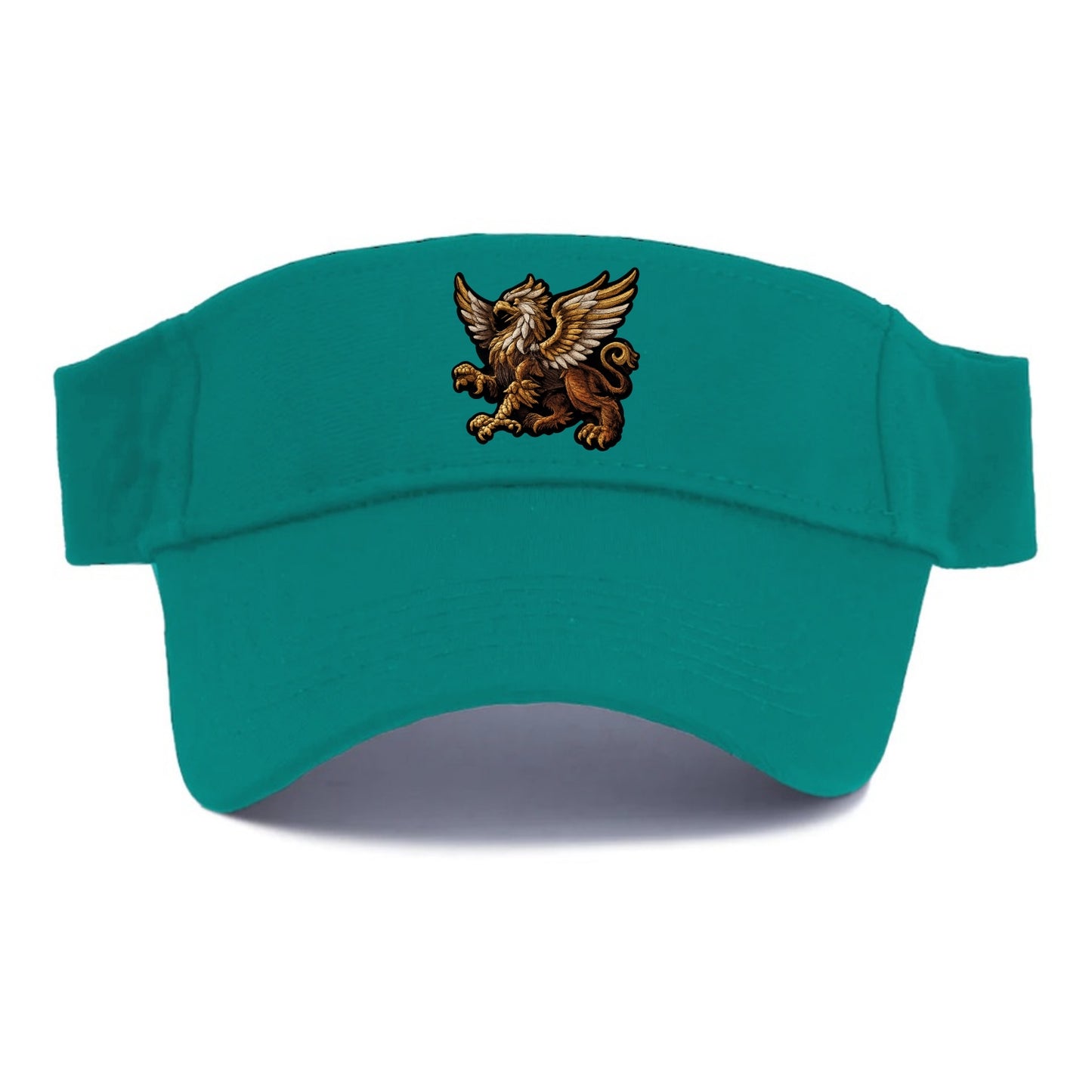 GRIFFIN BEAST - lion eagle hybrid in gold and brown , heraldic - Visor - Forest Mist(Green)