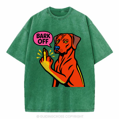 Rhodesian Ridgeback with distinctive ridge on back, athletic muscular paw up - Vintage T-shirt - Forest Mist(Green)