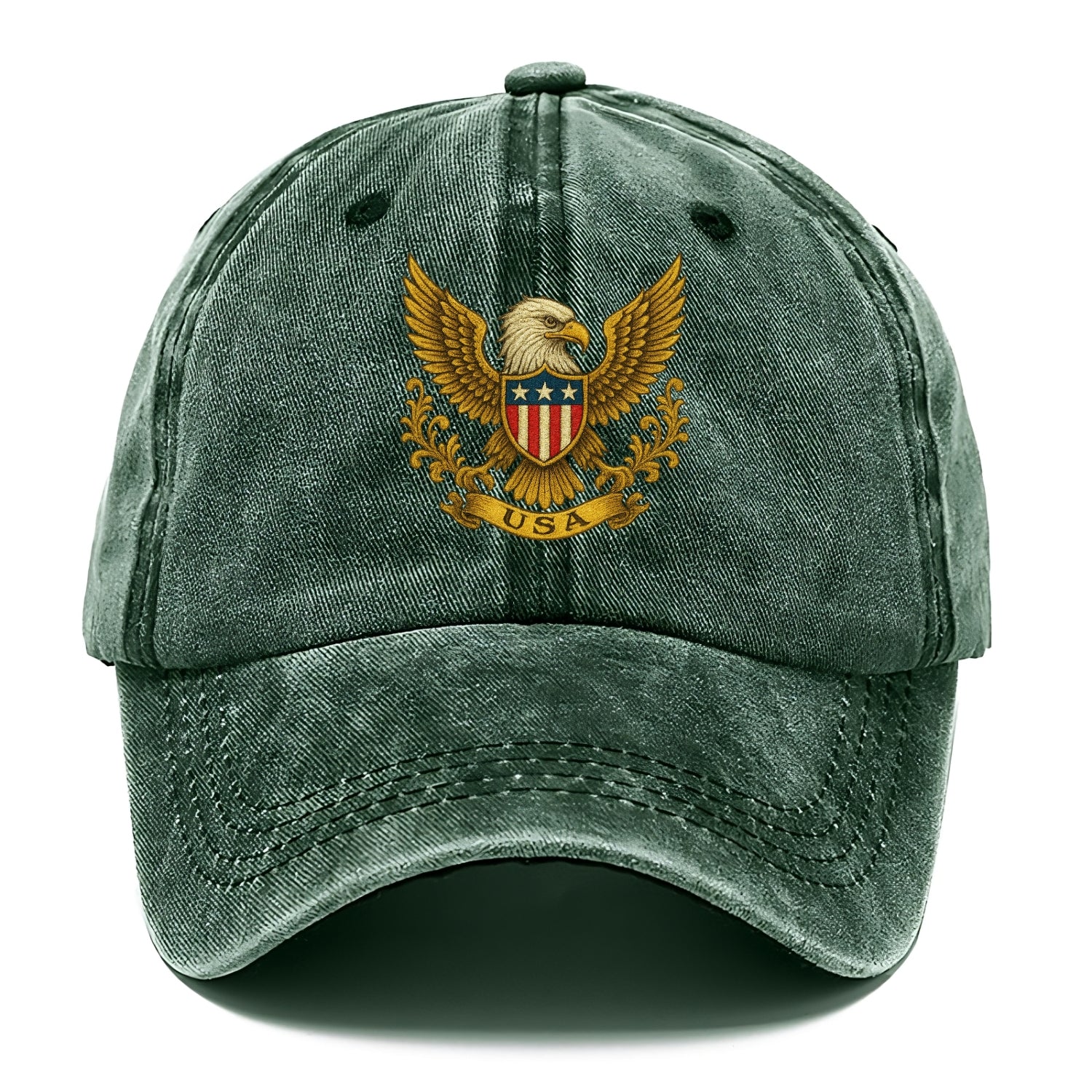 Usa Heritage Eagle Baseball Cap 2 - Classic Cap - Forest Mist(Green)