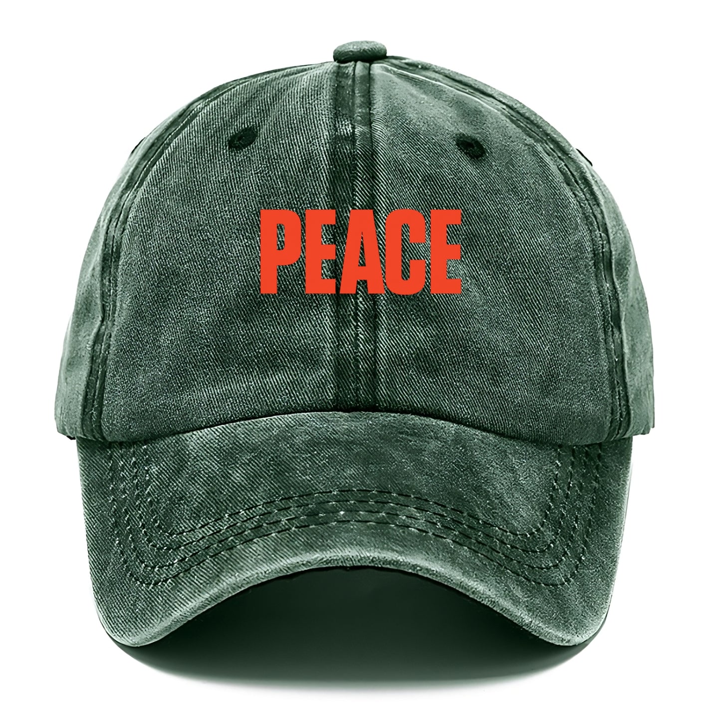 Bold typography design - "PEACE" - inner calm, tranquility, serenity - Classic Cap - Forest Mist(Green)