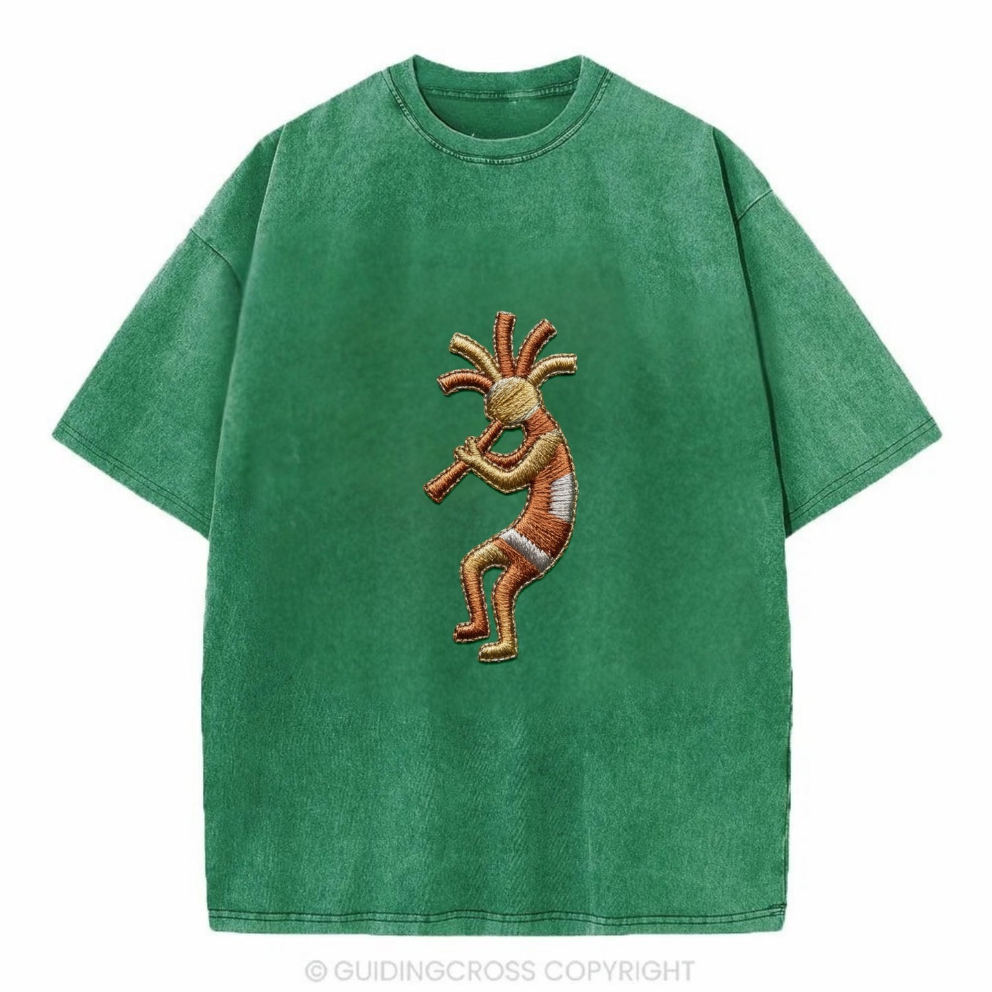 Kokopelli - Vintage T-shirt - Forest Mist(Green)