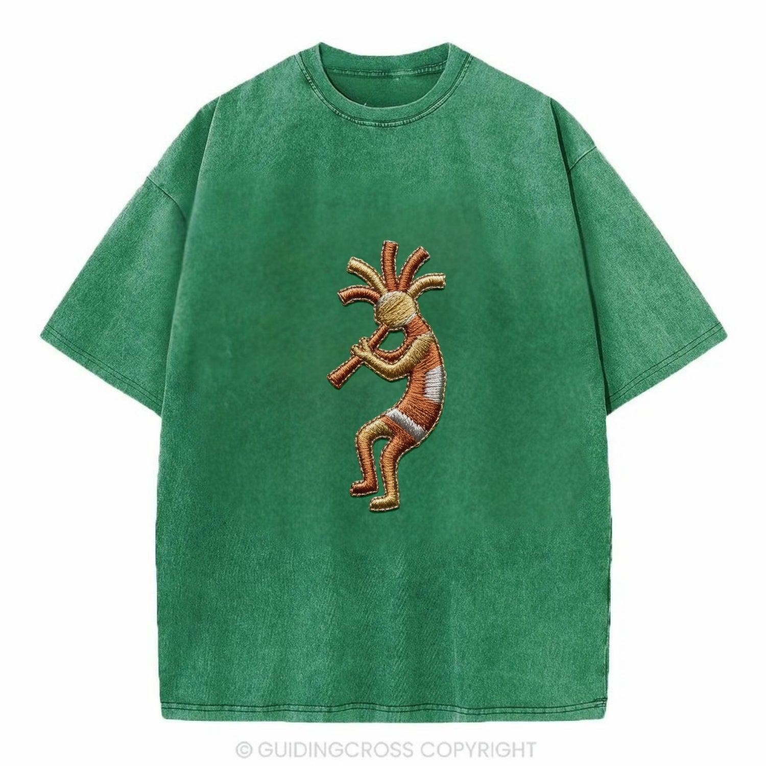 Kokopelli - Vintage T-shirt - Forest Mist(Green)