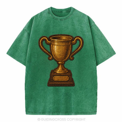 Trophy Cup  - Vintage T-shirt - Forest Mist(Green)