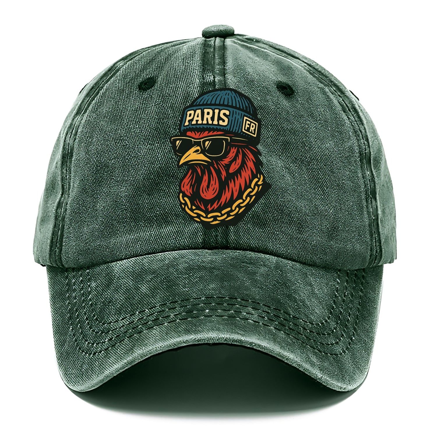 Paris Rooster - Classic Cap - Forest Mist(Green)
