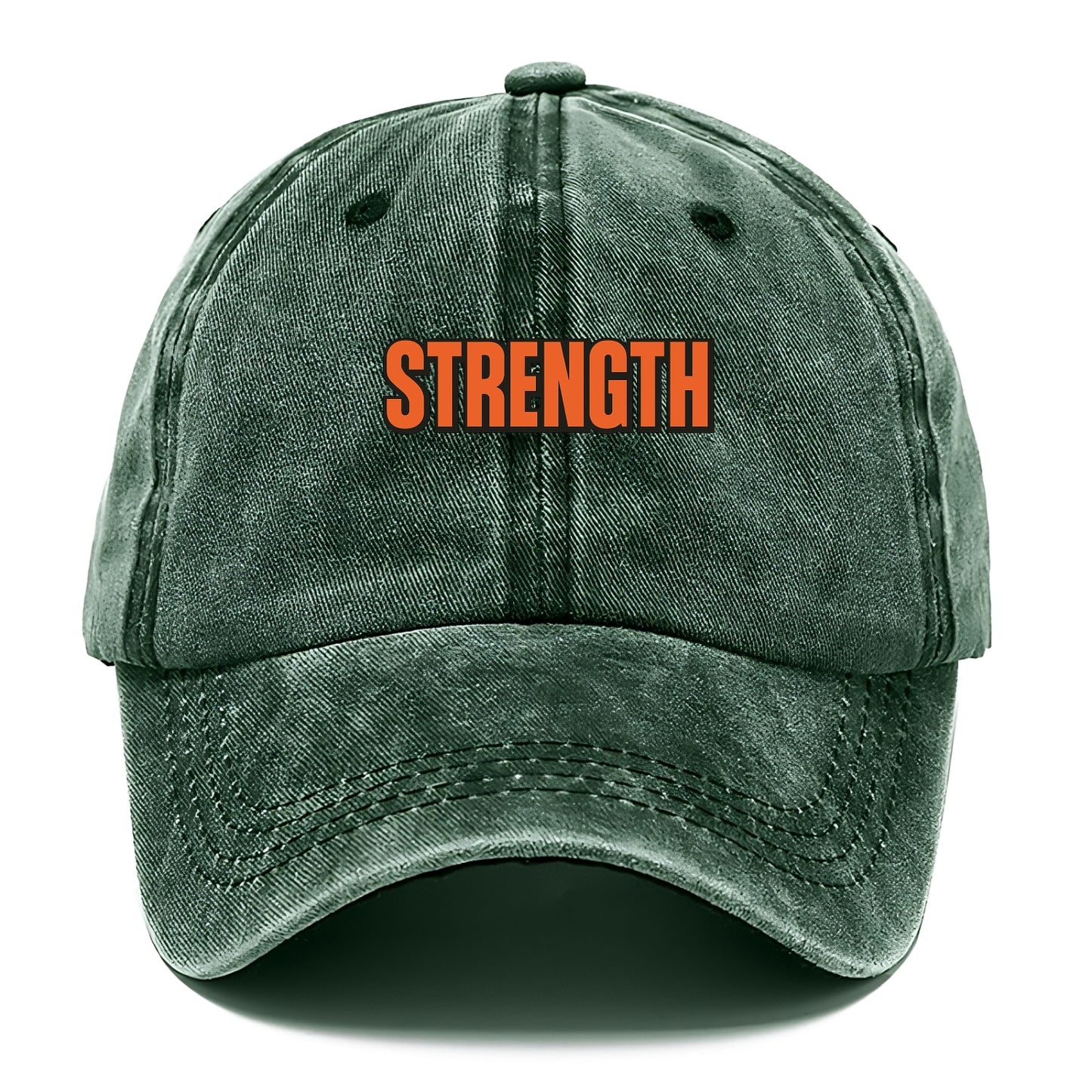 Bold typography design - "STRENGTH" - inner power, resilience, fortitude - Classic Cap - Forest Mist(Green)