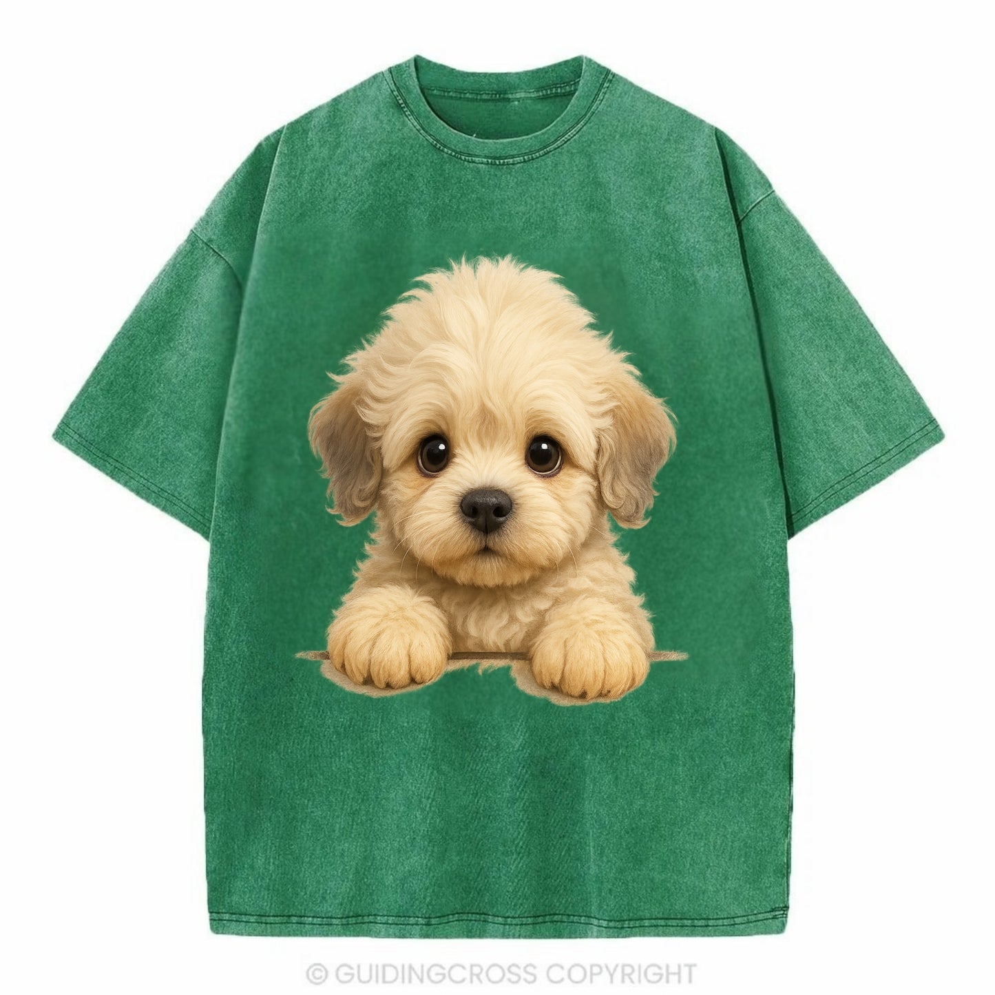 Dandie Dinmont Terrier  - Vintage T-shirt - Forest Mist(Green)