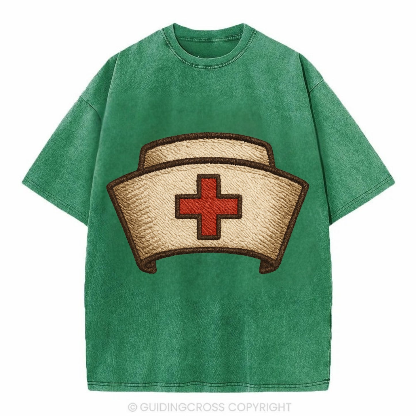 Nurse Cap  - Vintage T-shirt - Forest Mist(Green)