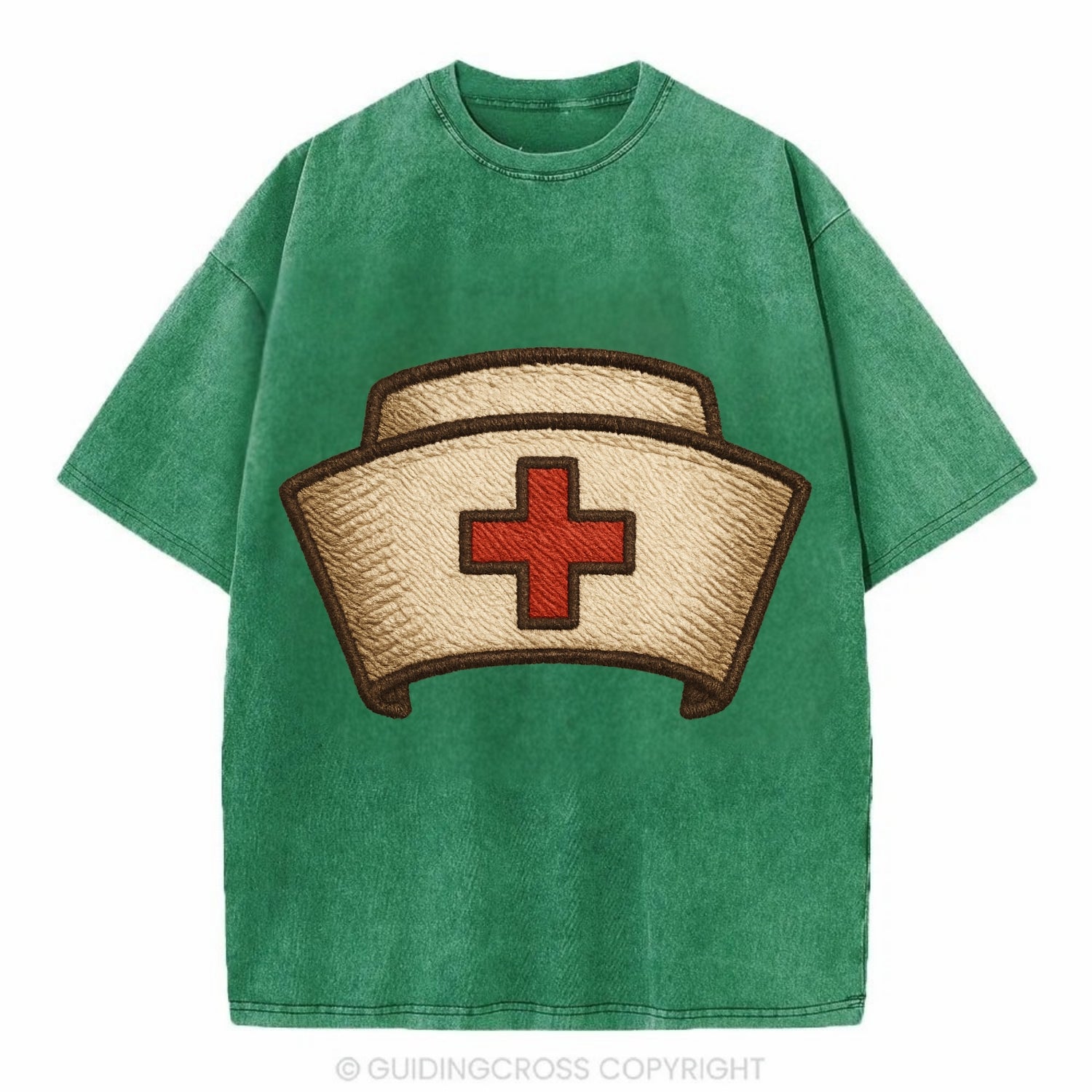 Nurse Cap  - Vintage T-shirt - Forest Mist(Green)