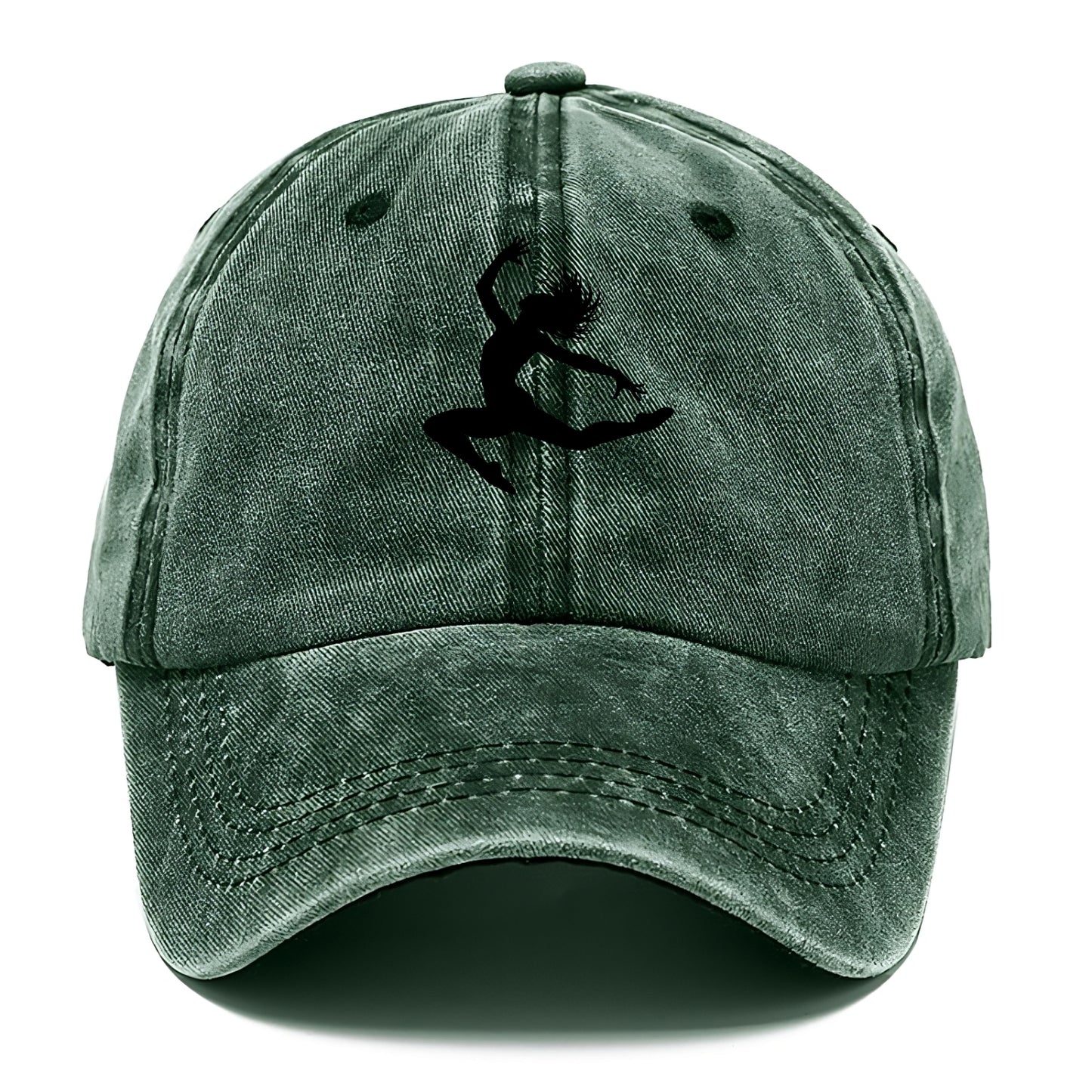 Contemporary dancer leap mid-air - Classic Cap - Forest Mist(Green)